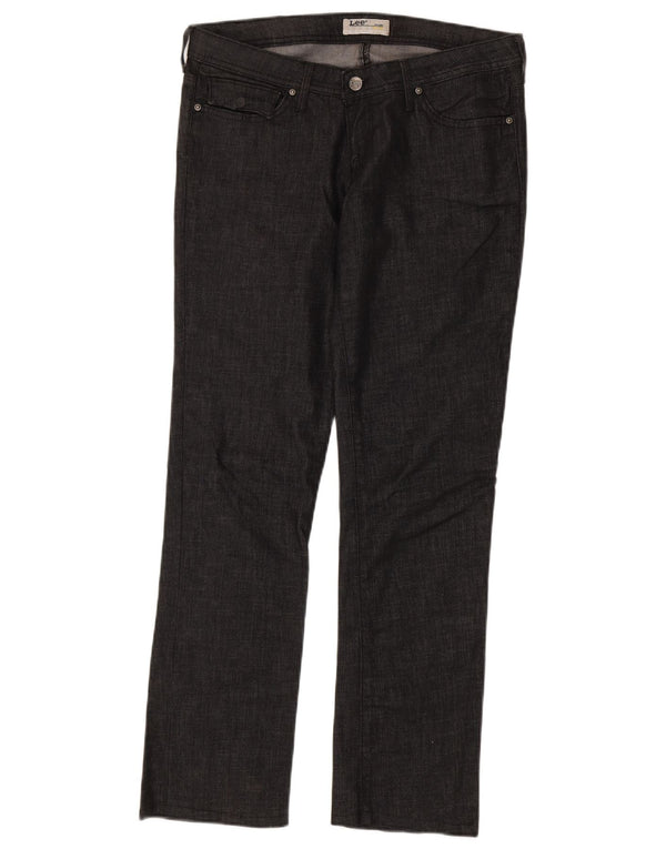 Lee Damen Coral Flap Bootcut Jeans W30 L30 Graue Baumwolle