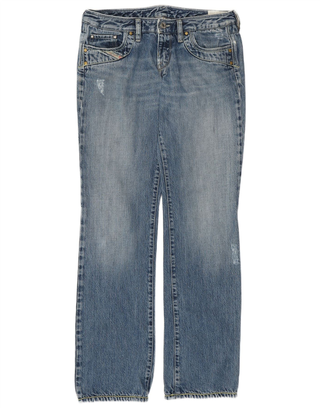 Diesel Damen Kycut Straight Jeans W30 L32 Blaue Baumwolle