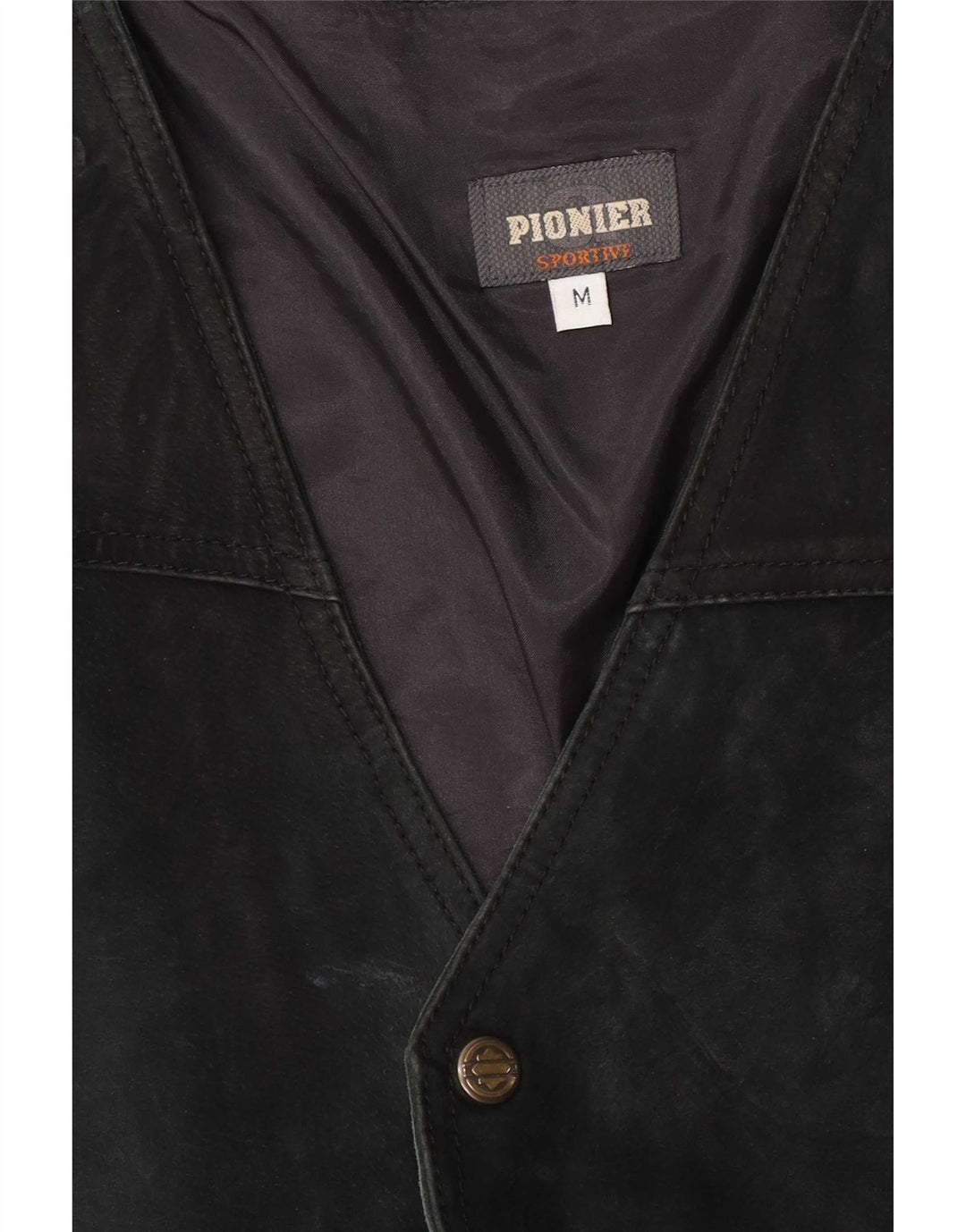 Pionier Herren Wildlederweste Medium Schwarz
