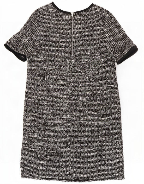 Wallis Womens Shift Dress UK 12 Medium Black Flecked Polyester
