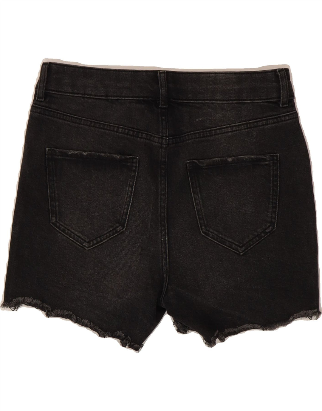 MARKS & SPENCER Womens Denim Shorts UK 8 Small W28 Black Cotton Vintage Marks & Spencer and Second-Hand Marks & Spencer from Messina Hembry 