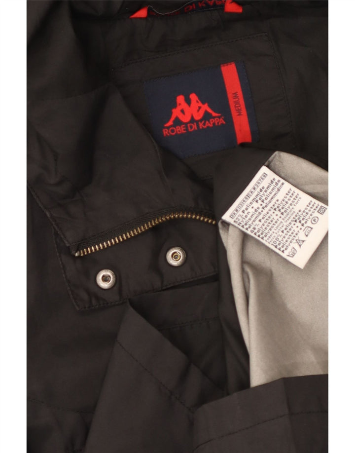 Kappa Womens Hooded Overcoat UK 12 Mittelschwarzes Polyamid