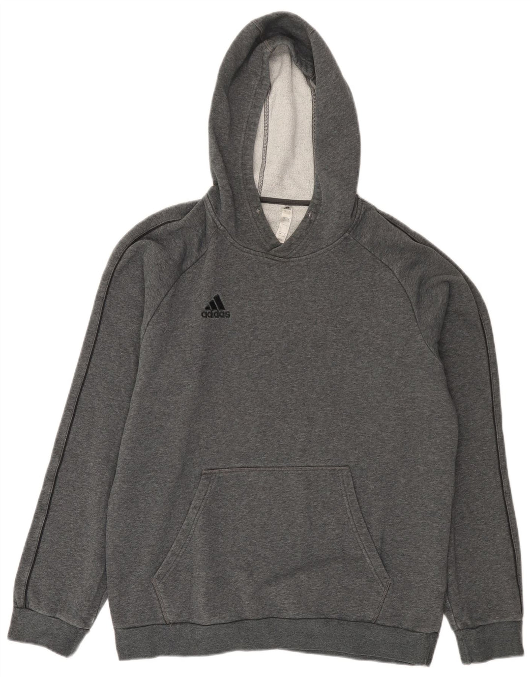 ADIDAS Herren Kapuzenpullover, groß, graue Baumwolle