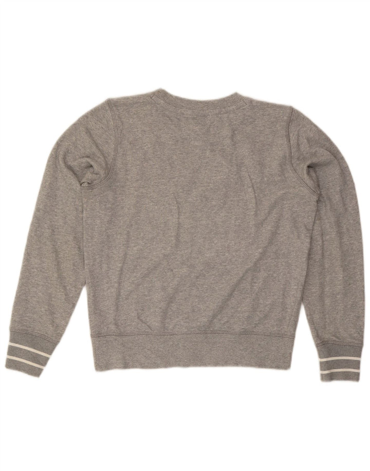 Champion Damen Grafik-Sweatshirt-Pullover UK 10 Small Grau