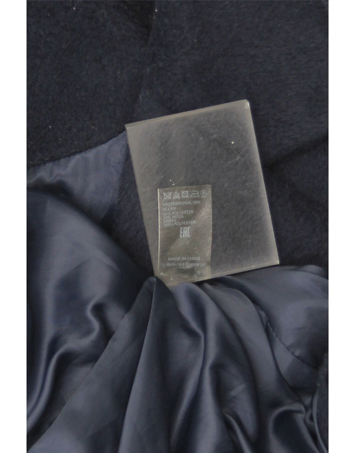 Marks & Spencer Damenmantel UK 12 Mittelmarineblaues Polyester