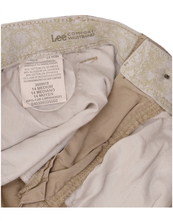 Lee Damen Cargoshorts US 14 XL W34 Beige Baumwolle