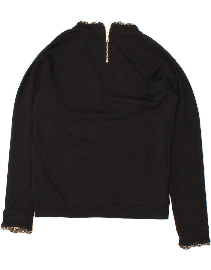 J. CREW Womens Sweatshirt Jumper UK 10 Small Black Cotton Vintage J. Crew and Second-Hand J. Crew from Messina Hembry 
