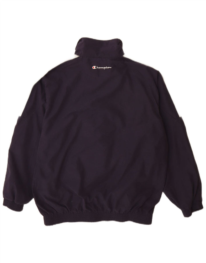 Champion Herren-Trainingsanzug-Oberteil, Mittelgroßes marineblaues Farbblock-Polyester