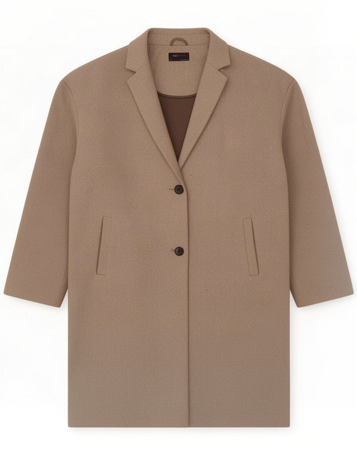 Marks & Spencer Damen Übergroßer Mantel UK 20 2XL Grau Polyester