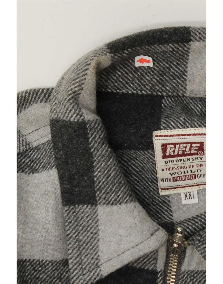 Rifle Herren Lumberjack Flanellhemd 2XL Grau Gingham