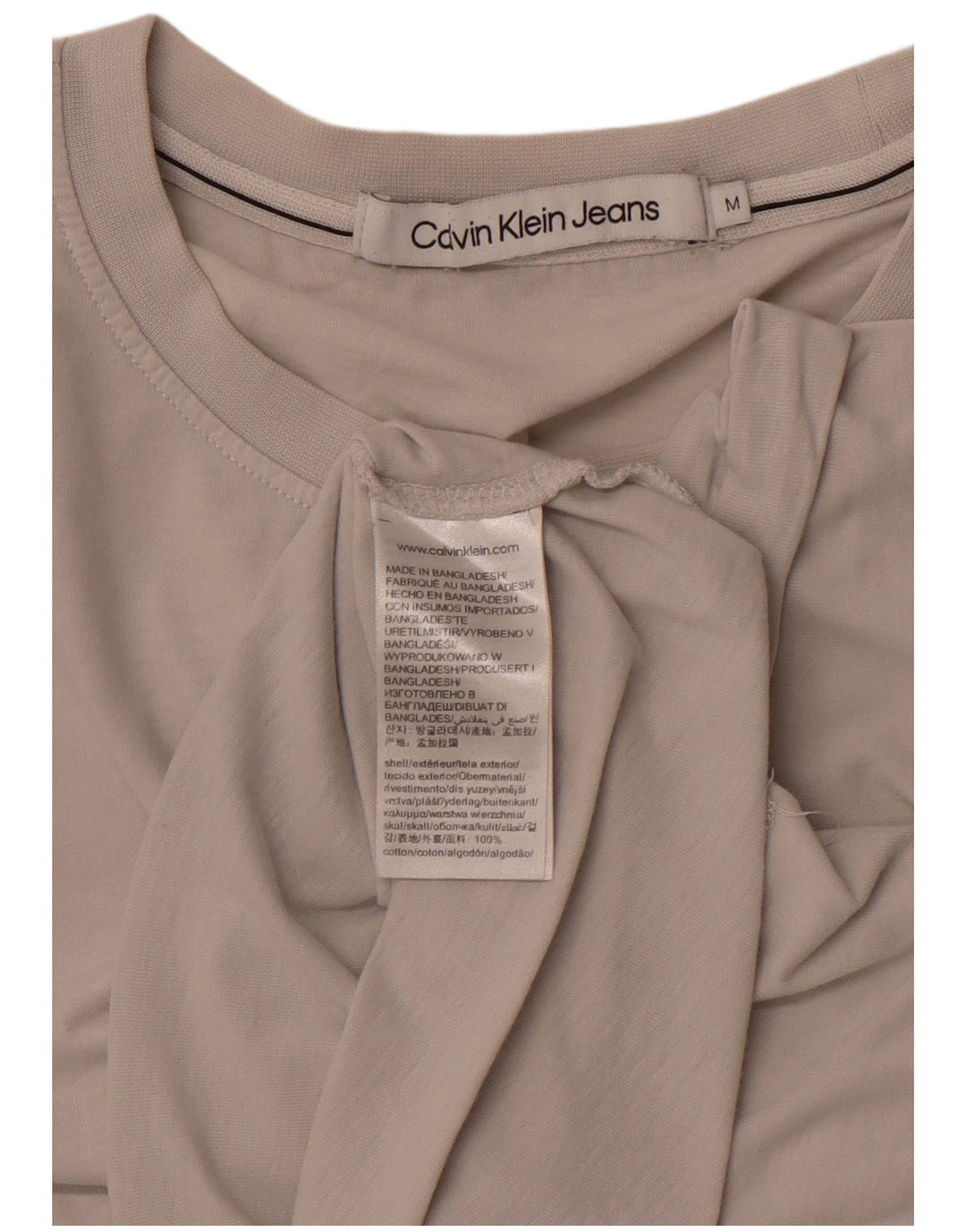 CALVIN KLEIN JEANS Herren-T-Shirt mit Grafik, mittelweiße Baumwolle