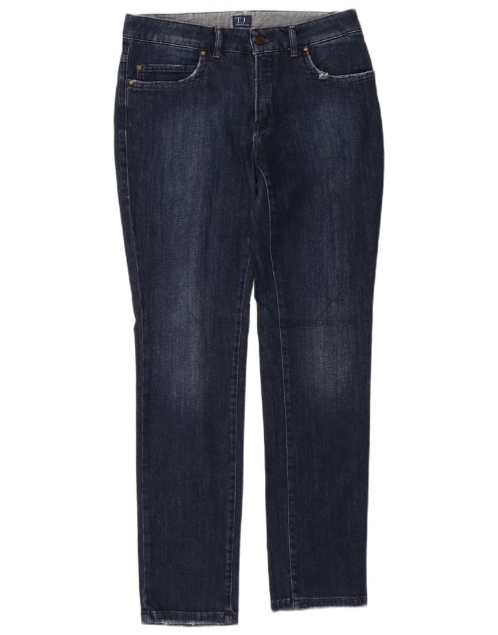 TRUSSARDI Damen Slim Jeans W29 L30 Marineblaue Baumwolle
