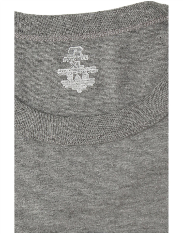 RUSSELL ATHLETIC Herren Grafik T-Shirt Top XL Grau Baumwolle