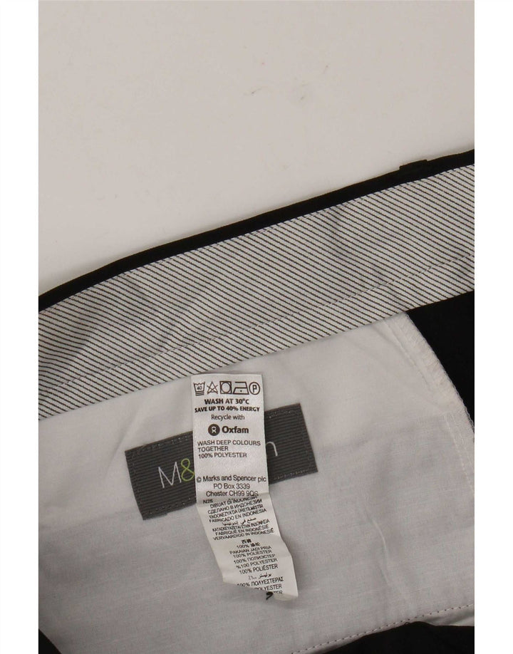 Marks & Spencer Herren-Anzughose mit Pegged-Anzug, W36, L31, schwarzes Polyester