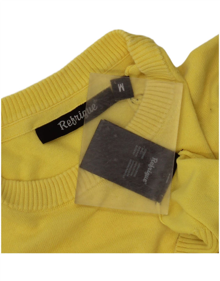 Refrigue Herren-Pullover mit Rundhalsausschnitt, mittelgelbe Baumwolle