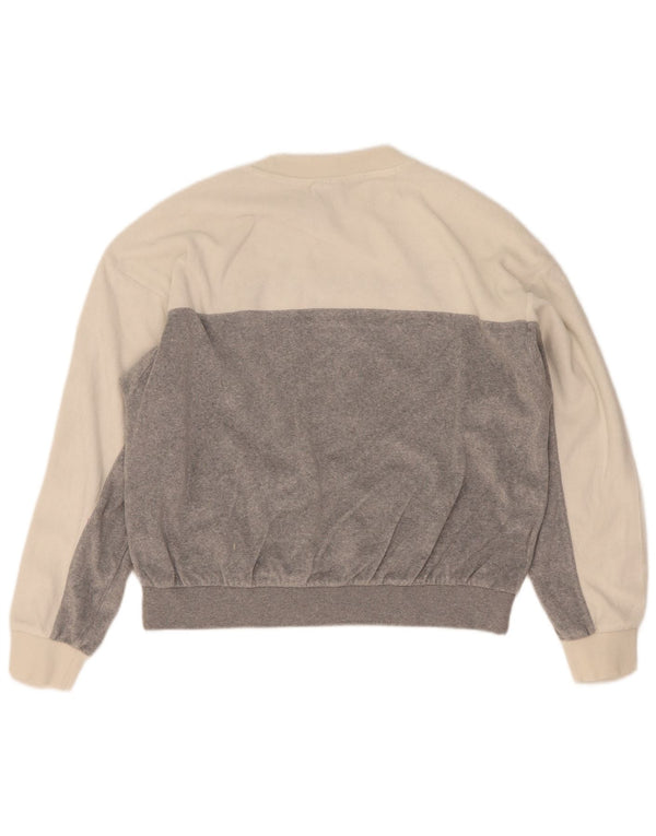 Champion Damen-Sweatshirt mit Grafik, UK 14, Mittelweiß, Farbblock