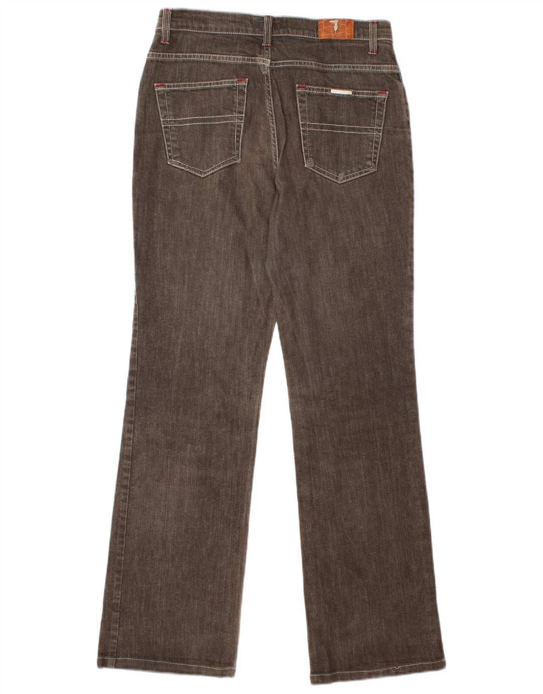 TRUSSARDI Herren Straight Jeans W29 L31 Braune Baumwolle