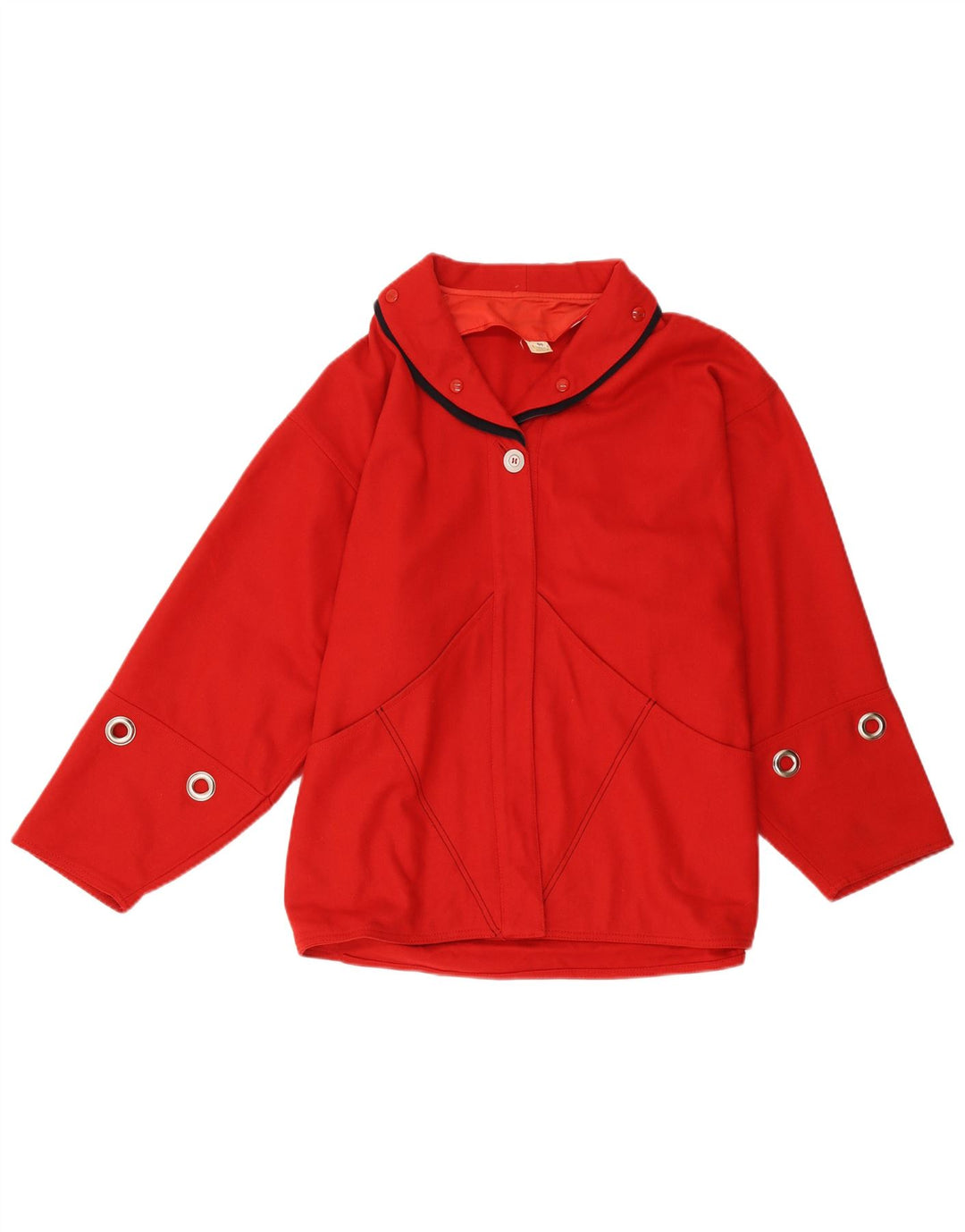 Vintage Damen Bomberjacke IT 44 Mittelrote Wolle