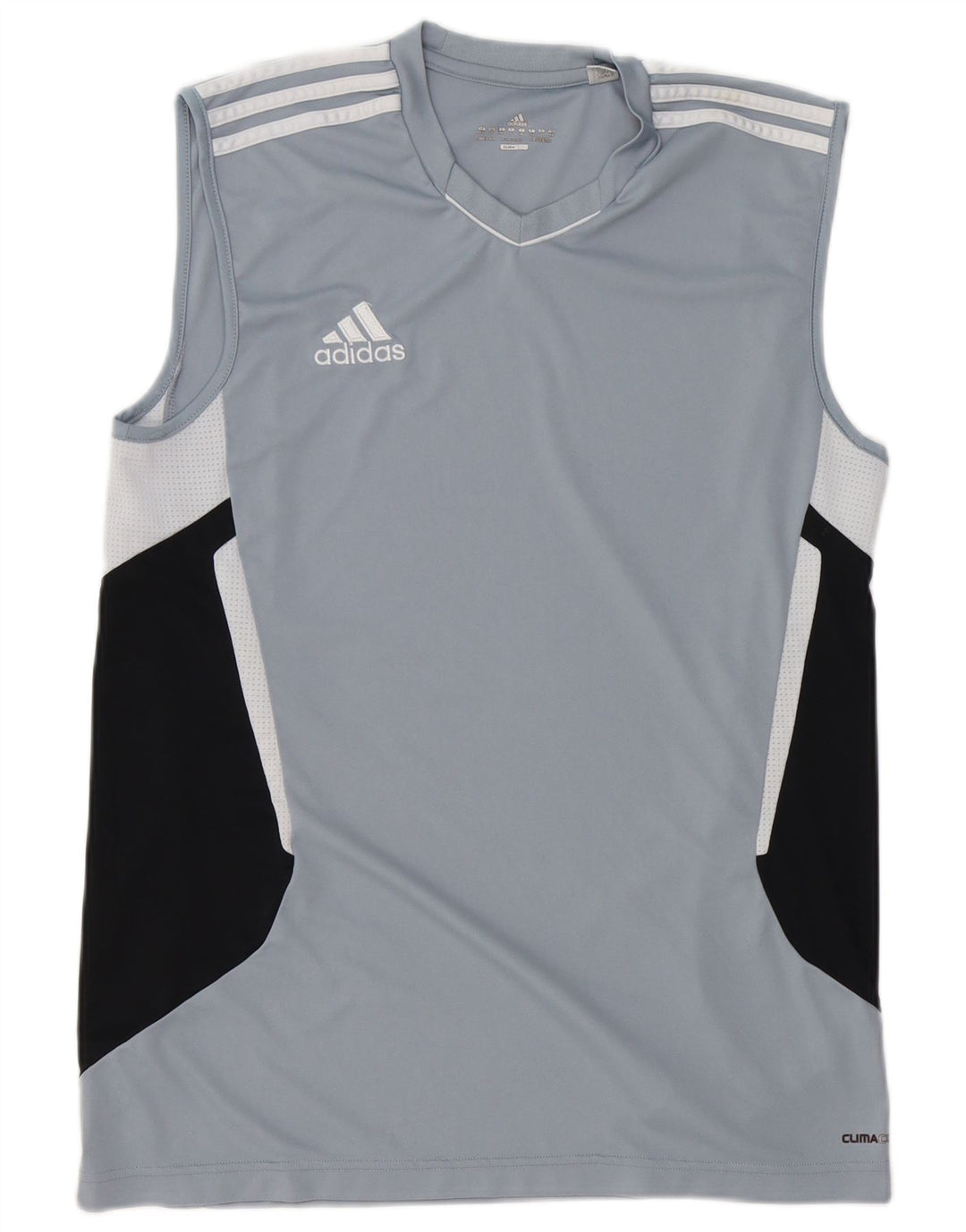 ADIDAS Herren Climacool Weste Top UK 40/42 Mittelblaues Colourblock-Polyester