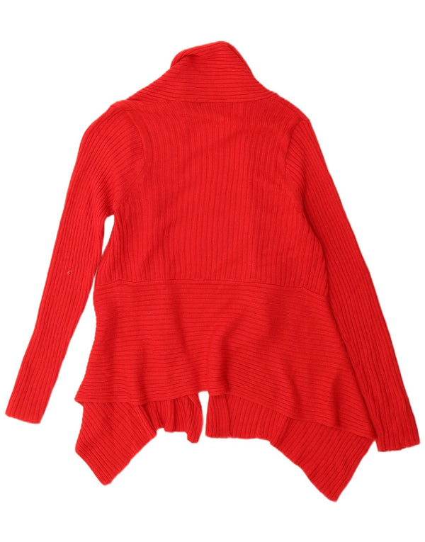 Zara Damen-Cardigan-Pullover UK 12 Mittelrotes Acryl