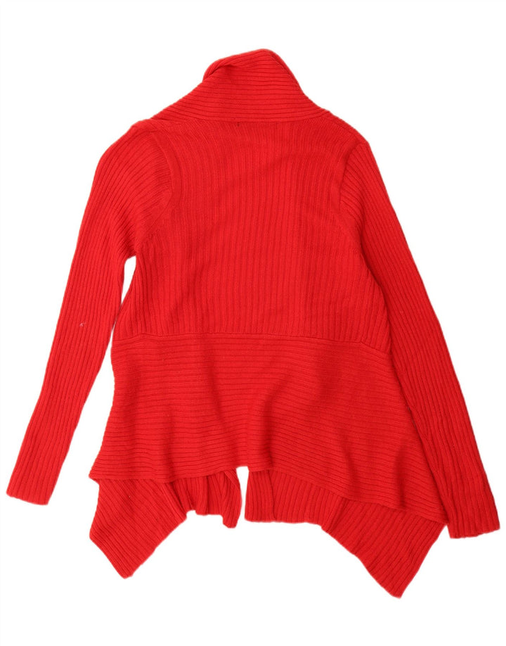 Zara Damen-Cardigan-Pullover UK 12 Mittelrotes Acryl