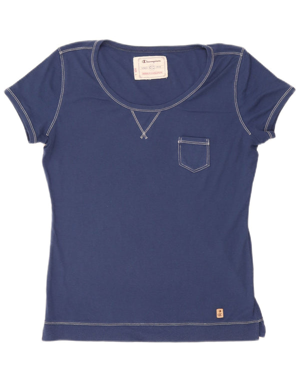 Champion Damen T-Shirt Top UK 14 Large Marineblau
