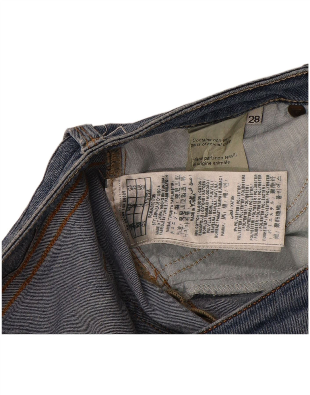 Guess Damen Starlet Bootcut Jeans W28 L25 Blaue Baumwolle