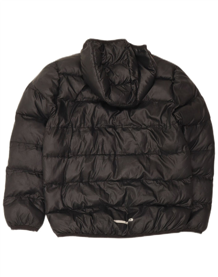 Adidas wattierte Jacke mit Kapuze für Jungen, 11–12 Jahre, schwarzes Polyester