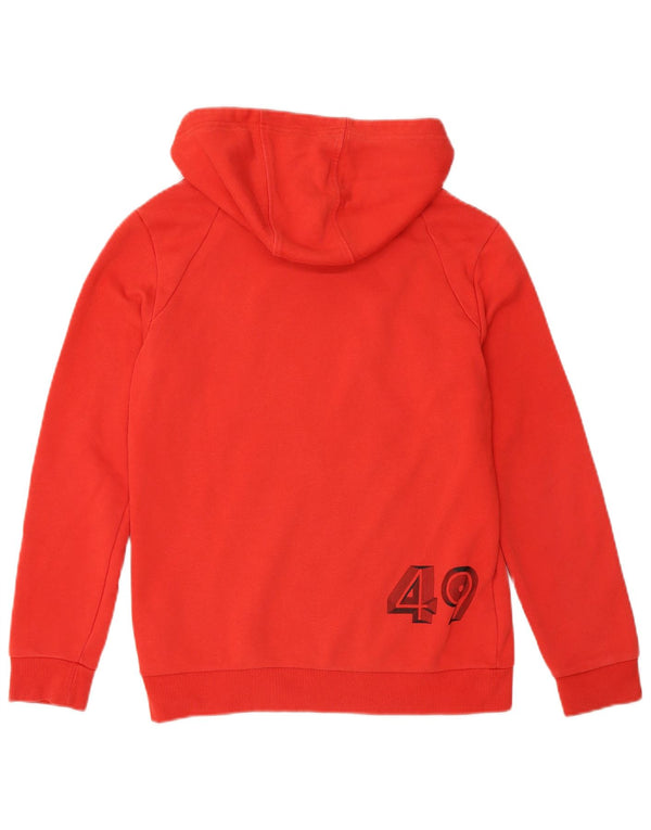 Adidas Kapuzenpullover für Jungen, 11–12 Jahre, rote Farbblock-Baumwolle