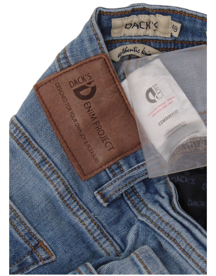 DACK'S Herren Slim Jeans IT 48 Medium W32 L31 Blaue Baumwolle