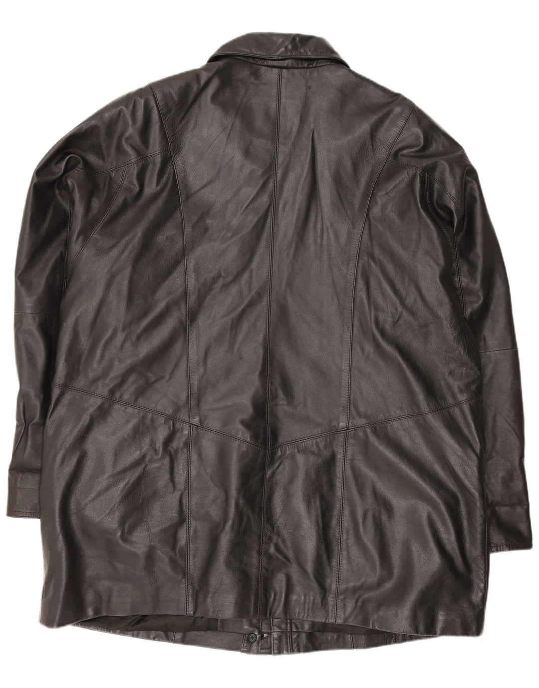 Gapelle Damen Übergroßer Ledermantel UK 18 XL Schwarz