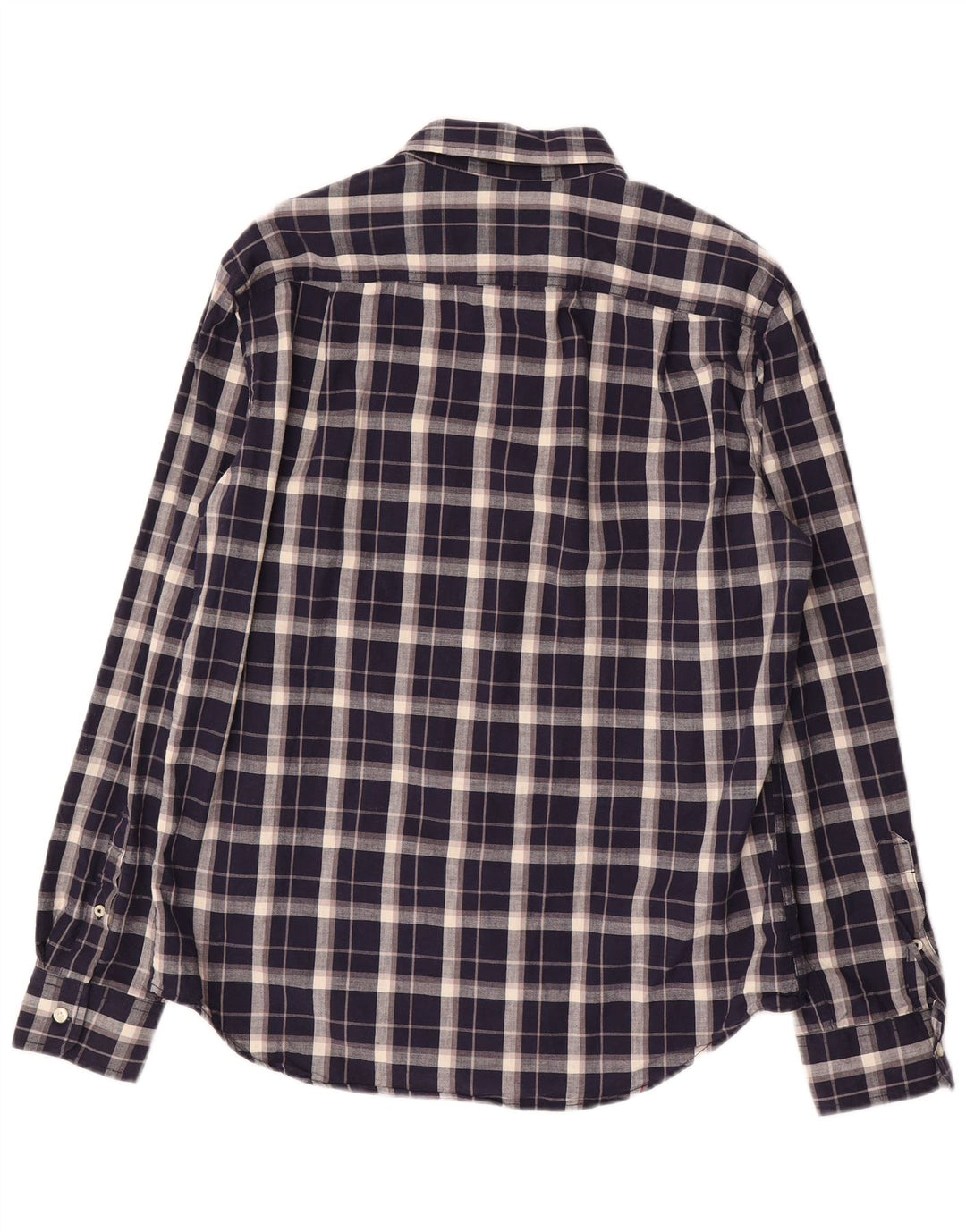American Eagle Herren-Hemd, mittelgroß, marineblau, kariert, Baumwolle