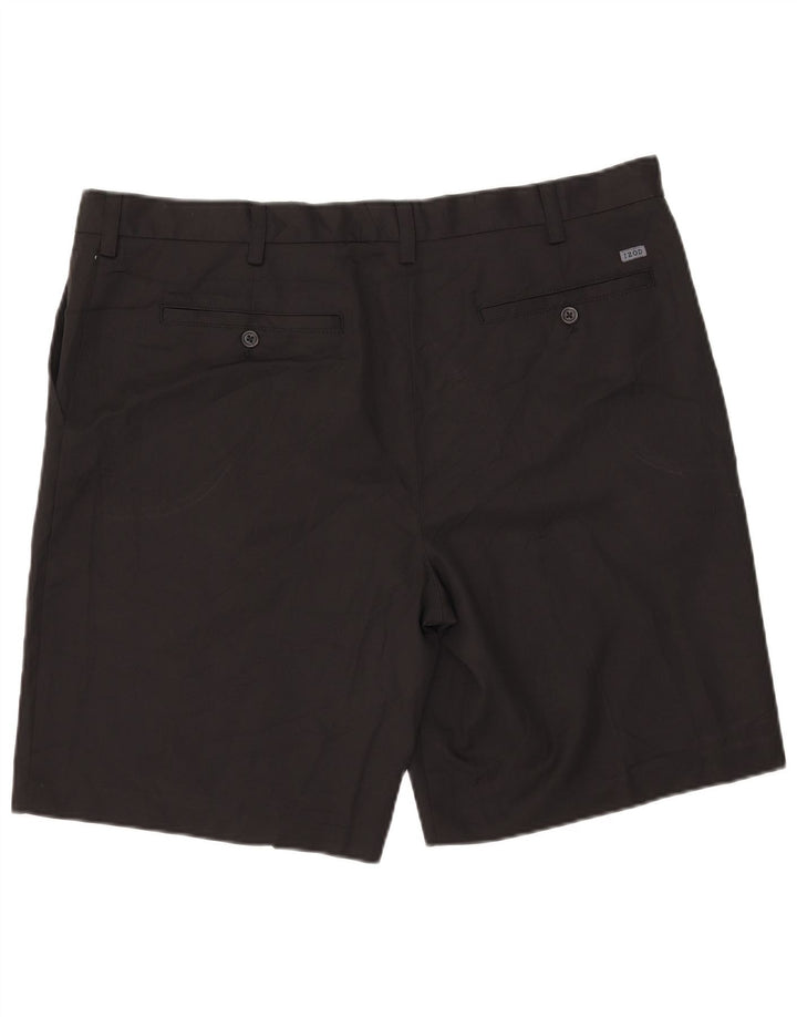 IZOD Herren Chino Shorts W42 2XL Schwarz Polyester