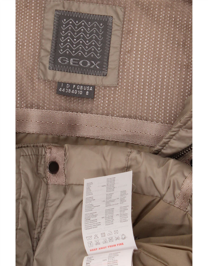 Geox Womens Respira übergroße wattierte Jacke UK 10 Small Beige Polyester