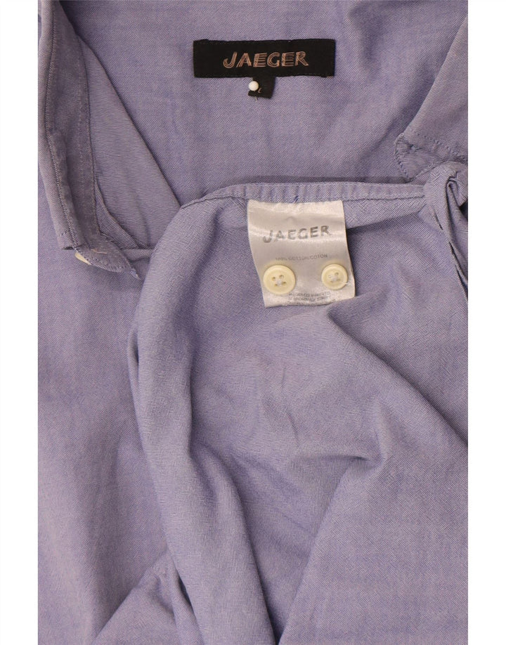 Jaeger Herrenhemd, groß, aus blauer Baumwolle