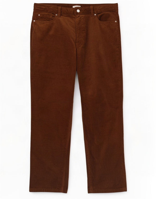 Marks & Spencer Damen Cordhose mit hoher Taille, UK 16, Größe L W34 L27 Bro