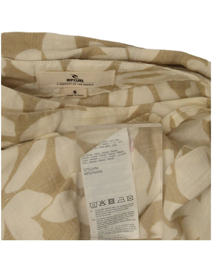 RIP CURL Wickelrock für Damen, Größe S, W26, beige, geblümtes Leinen