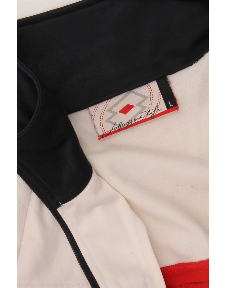 Lotto Damen-Trainingsanzug-Top-Jacke, UK 16, Größe L, Rot, Farbblock