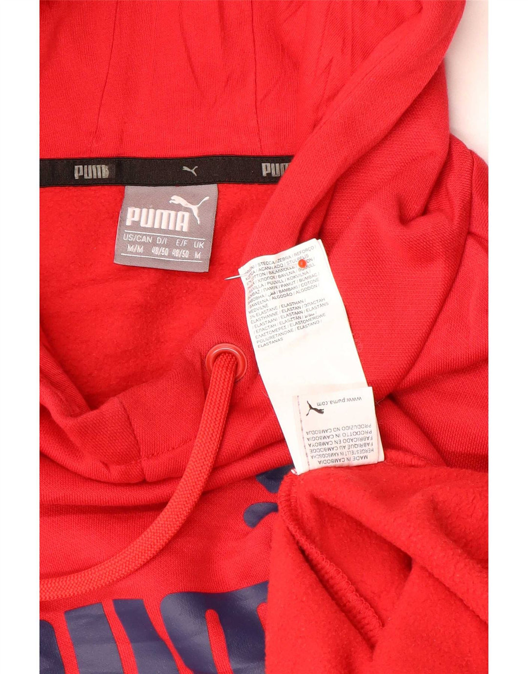Puma Herren Grafik-Hoodie-Pullover aus mittelroter Baumwolle