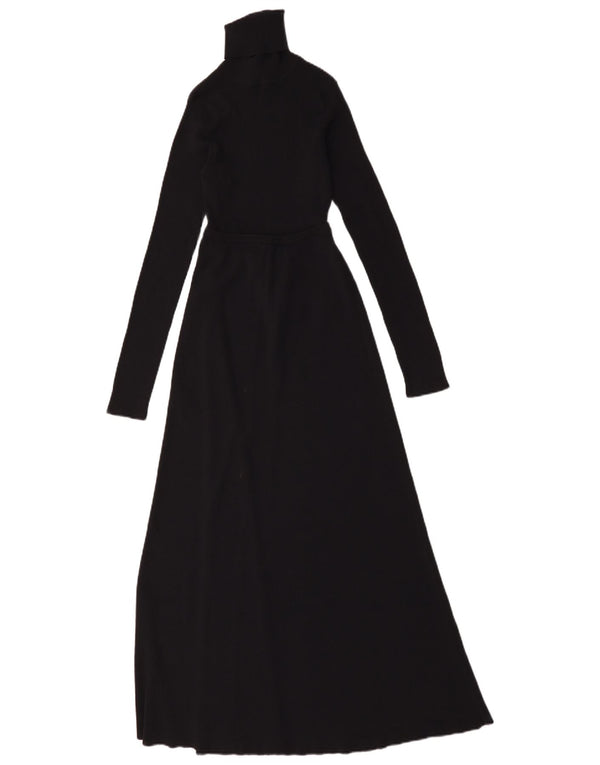 Zara Damen Langarm-Pulloverkleid, Größe S, Schwarz, Viskose