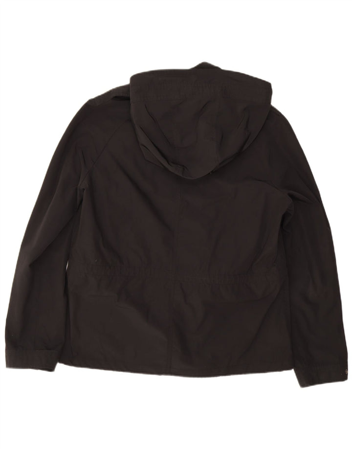 Massimo Dutti Damen-Militärjacke mit Kapuze, UK 18, XL, Schwarz
