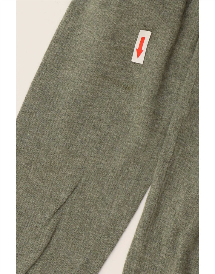 Zara Herren-Pullover mit V-Ausschnitt, Größe L, Grün