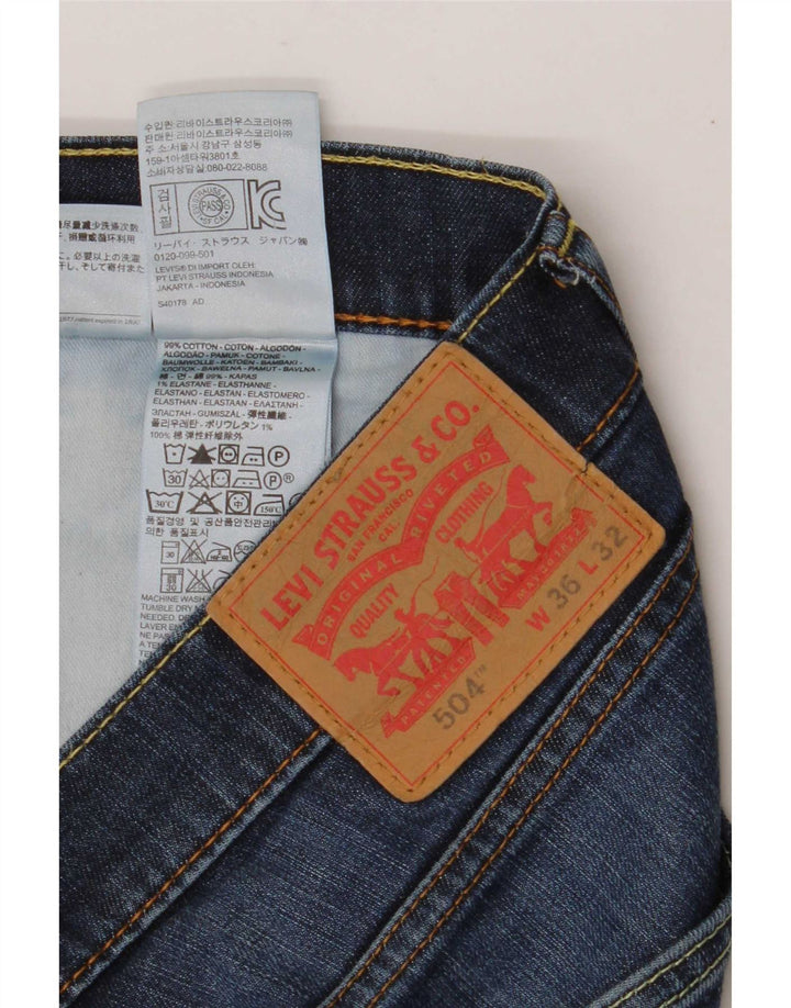 Levi's Herren 504 Denim Shorts W36 Große blaue Baumwolle