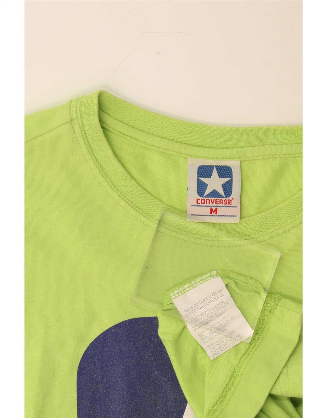 Converse Herren Grafik-T-Shirt-Oberteil aus mittelgrüner Baumwolle