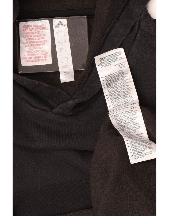 ADIDAS Kapuzenpullover für Jungen, 13–14 Jahre, schwarze Baumwolle