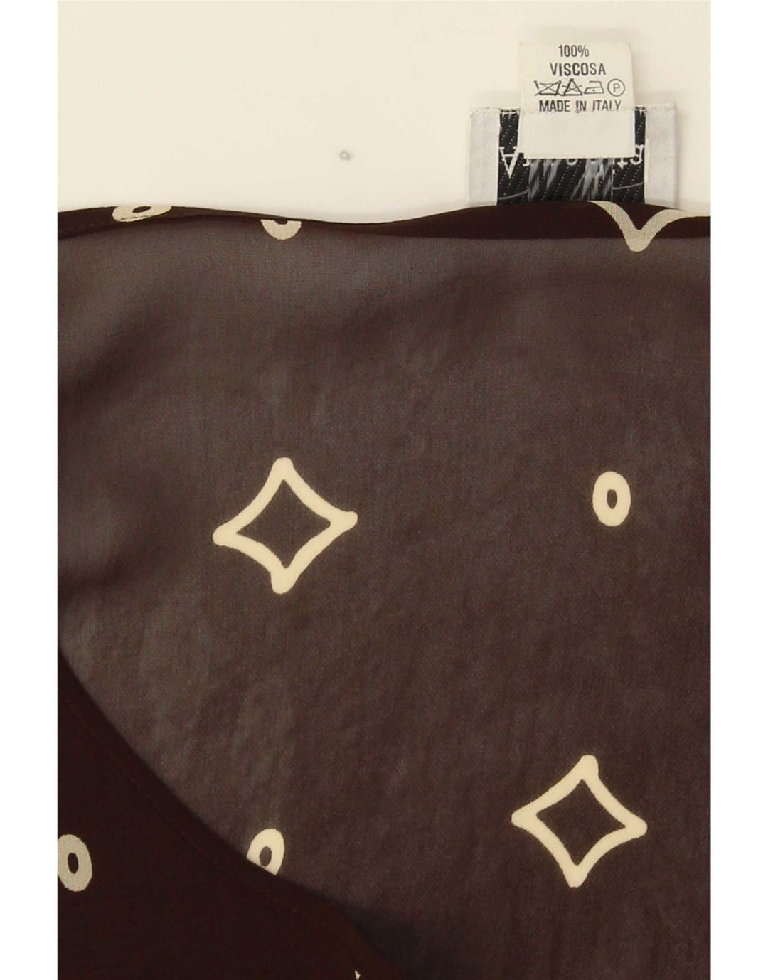 Durchsichtiges A-Linien-Kleid für Damen im Vintage-Stil, Größe 46, groß, braun, geometrisch