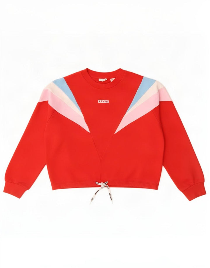 Levi's Damen-Sweatshirt in Übergröße, Größe UK 14, Mittelrot, Farbblock