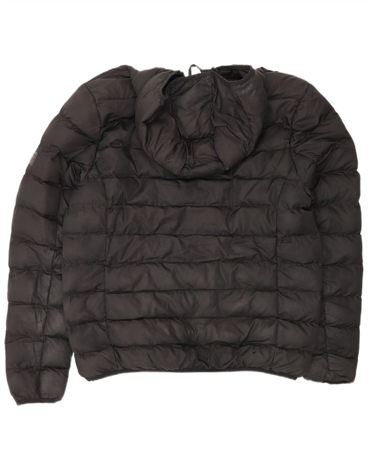 French Connection Herren-Jacke mit Kapuze, gepolstert, Größe 40, Schwarz