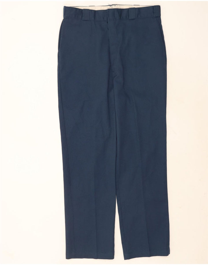 Dickies Gerade Herren-Chinohose W38 L34 Marineblaues Polyester