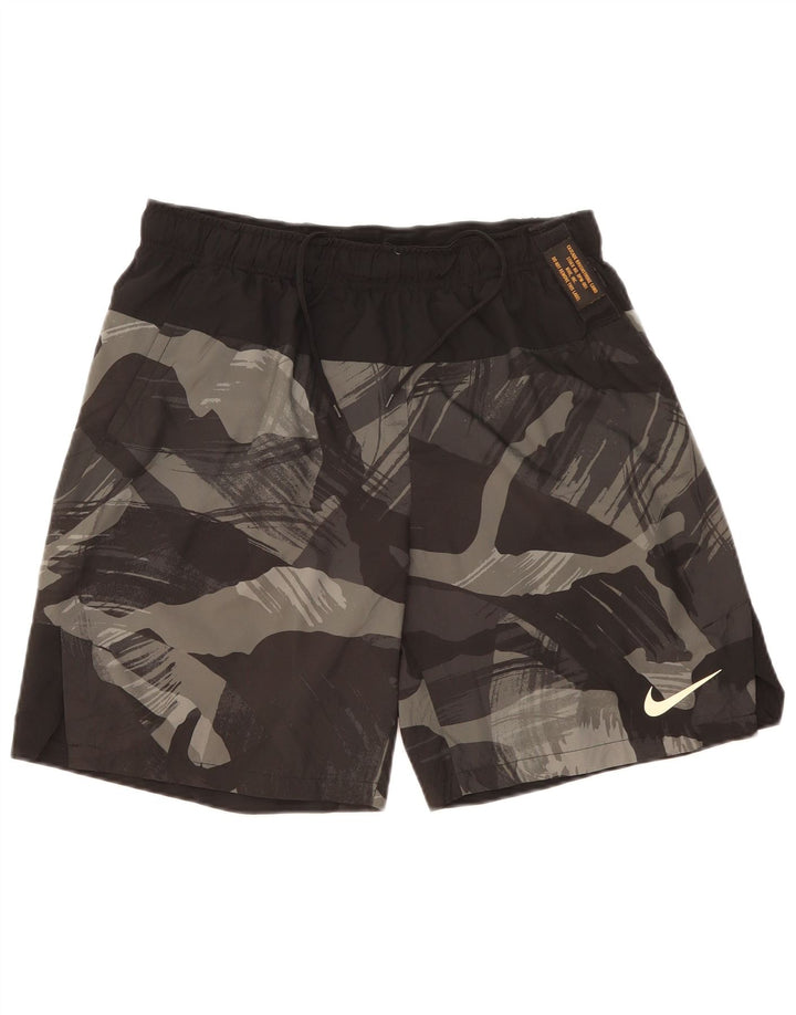 NIKE Herren Dri Fit Sportshorts, groß, schwarzes Camouflage-Polyester